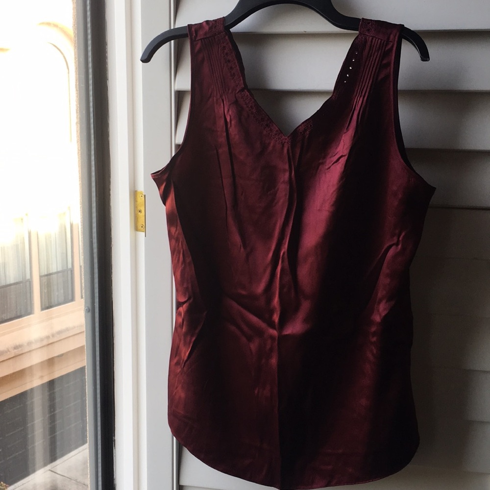 Maroon ideology silk never worn shell